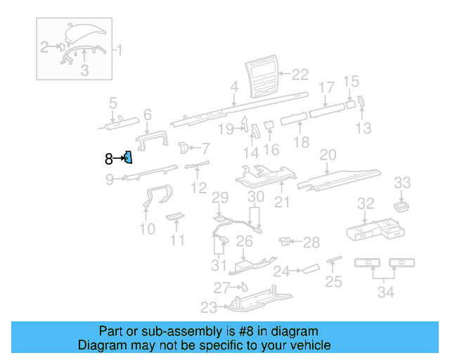 Cover Retainer 3D1-857-023-A