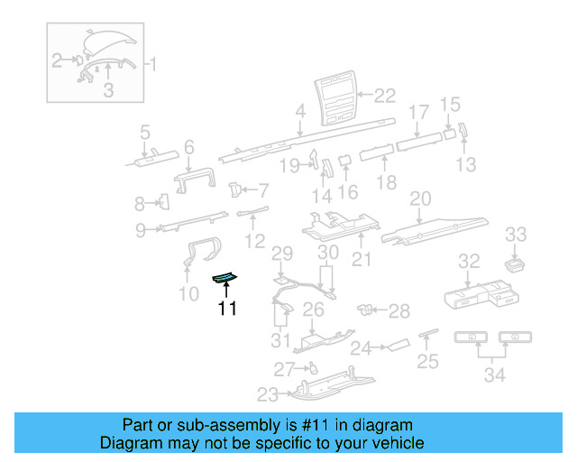 Lower Frame 3D1-857-240-A-5W8 - View 2