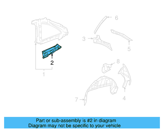 Upper Panel Reinforced Plate 1C0-813-561-D - View 3