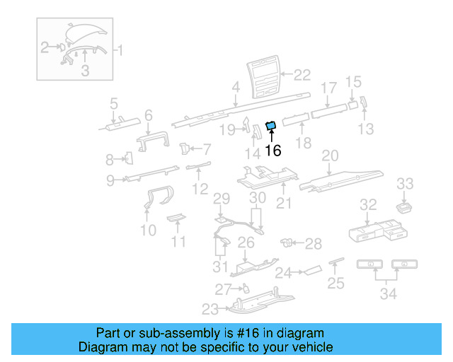 Outer Molding 3D1-815-743-C-2WE