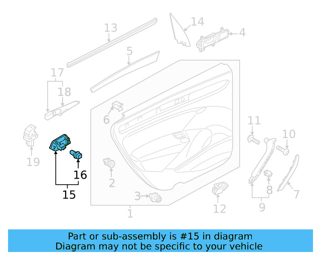 Door Interior Reflector 1K0-947-419-A - View 61