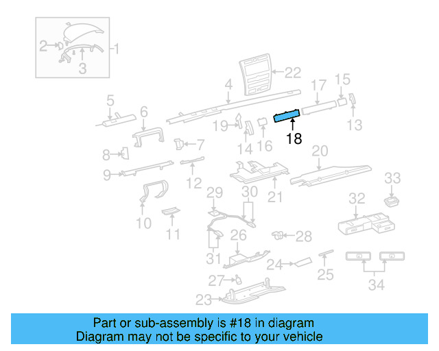 Inner Molding 3D1-819-744-E-3T4