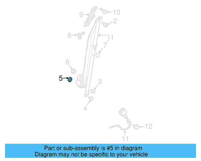 Seat Belt Assembly Washer WHT-008-415 - View 2