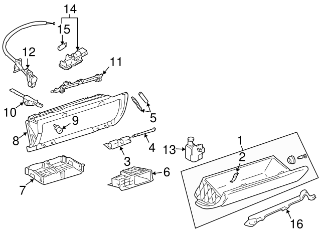 Glove Box Assembly Cover 3D0-857-161-B41