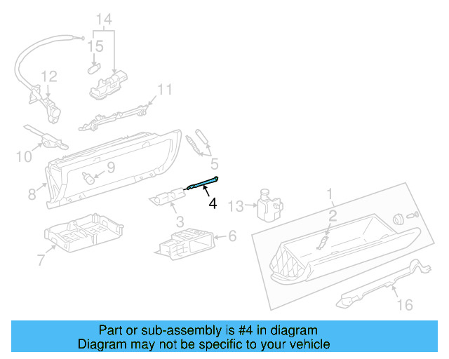 Glove Box Pin 3D0-857-169-A - View 25