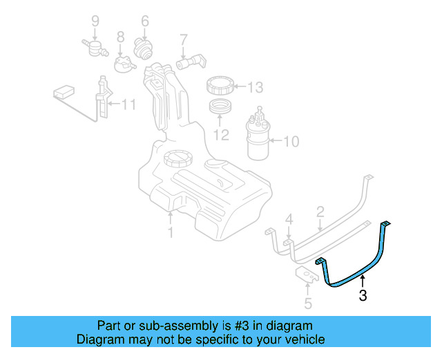 Fuel Tank Strap 3B0-201-653 - View 9