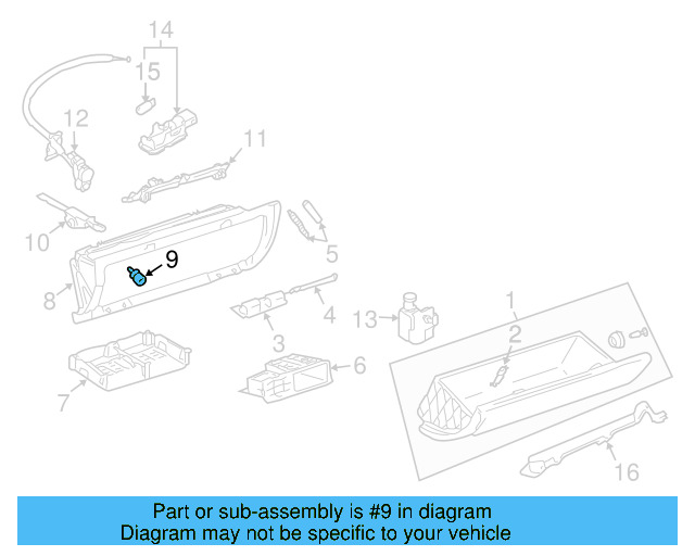 Glove Box Frame Bumper 3C0-857-145 - View 49