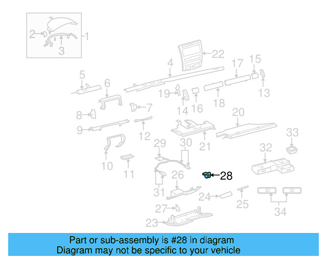 Glove Box Stop 3B2-858-309-A - View 15