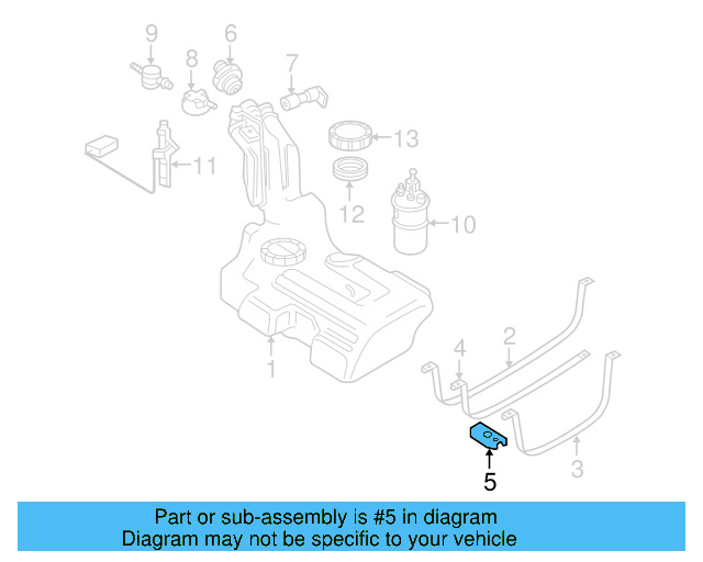 Fuel Tank Bracket 8D0-201-661 - View 3