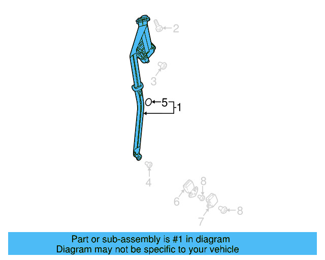 Seat Belt Assembly 5NN-857-812-RAA - View 3
