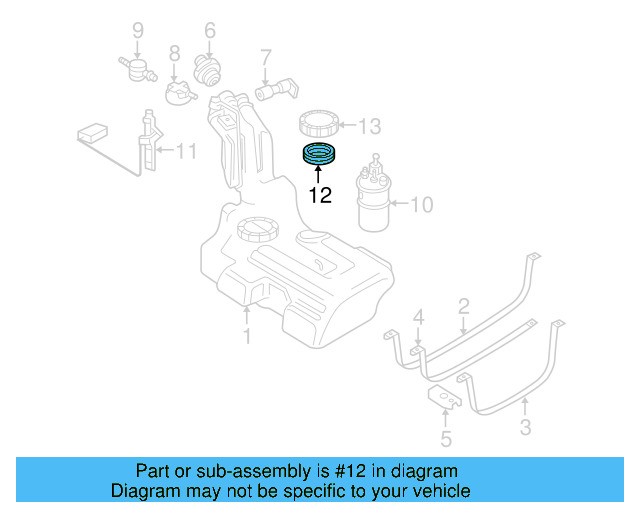Fuel Pump Tank Seal 4B0-919-133 - View 15