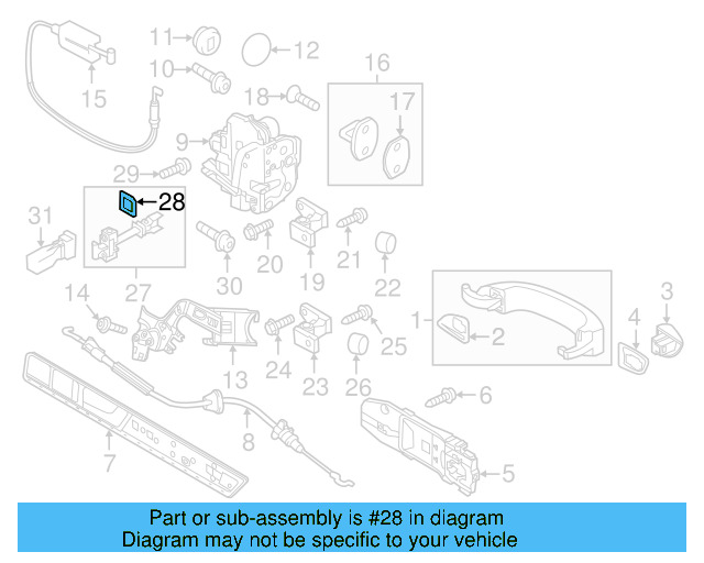 Door Check Seal 6R0-837-923 - View 8