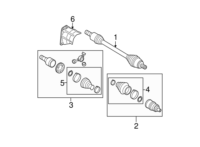 Axle Assembly 3C0-407-452-DX - View 2