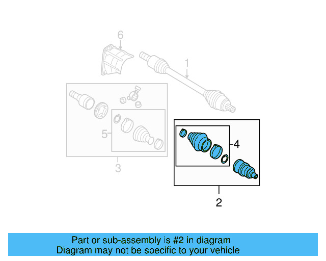 Outer Joint Assembly 5N0-498-099-DX - View 32