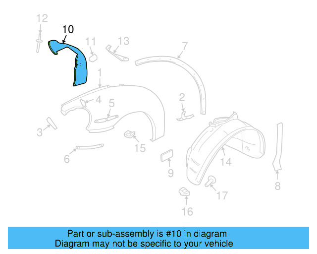 Fender Liner Screw N-907-750-01 - View 113