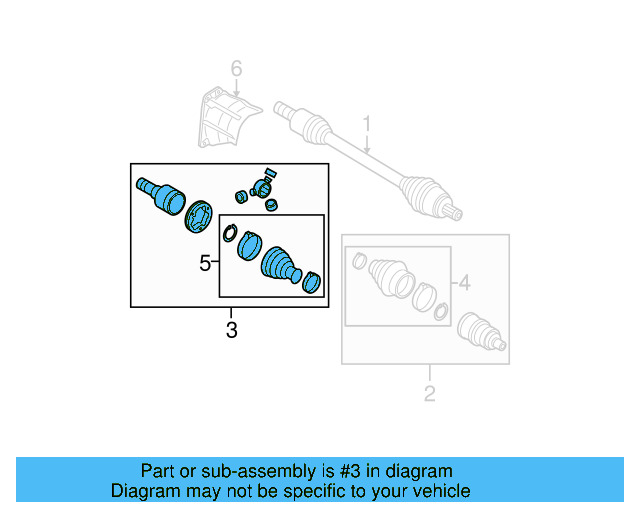 Inner Joint Assembly 3C0-498-103-GX - View 11