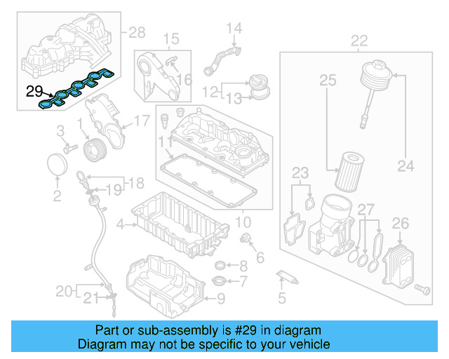 Manifold Gasket 03L-129-717-E - View 6
