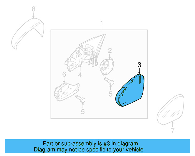 Mirror Cover (Unpainted) 5k0857537gru