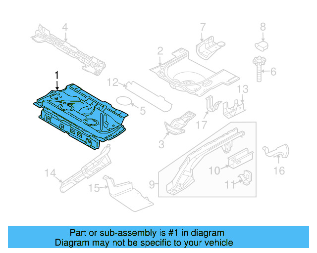 Front Floor Pan 1C0-813-111-B