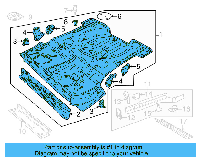 Rear Floor Pan 5C5-813-111 - View 3
