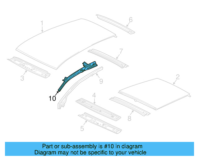 Roof Rail 5G4-809-422 - View 5