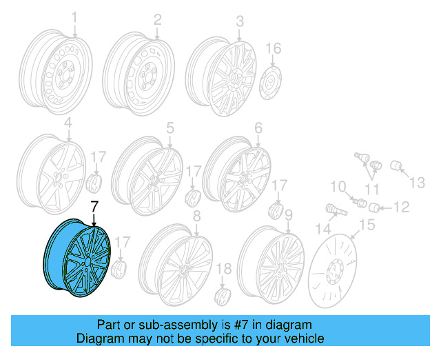 Wheel, Alloy 3C0-601-025-BR-8Z8