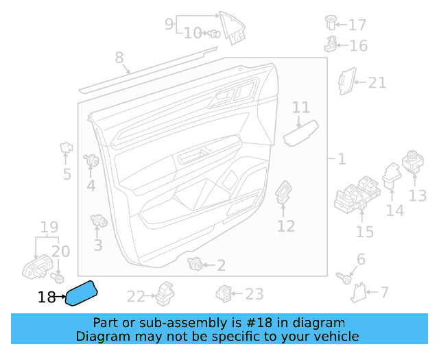 Door Interior Reflector 1K0-947-419-A - View 6