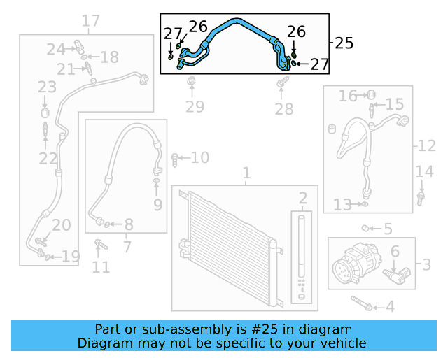A/C Refrigerant Suction Hose 5Q0-820-743-E - View 10