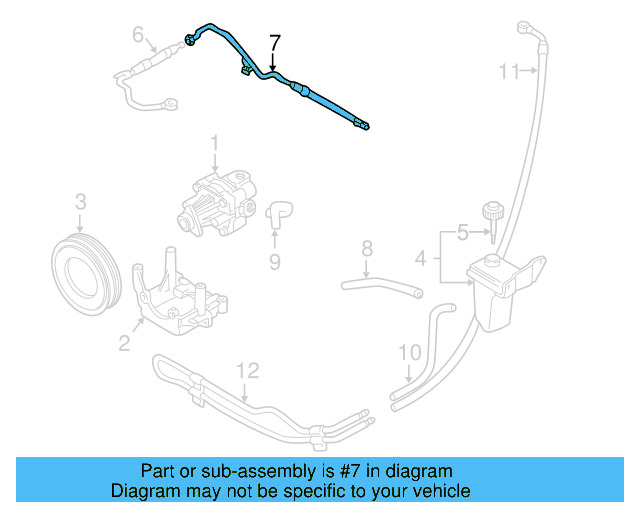 Power Steering Pressure Hose 4B1-422-893-AH - View 7