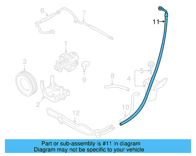 Power Steering Return Hose 3B1-422-891-A