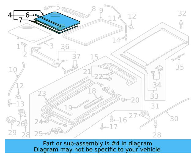 Rear Glass 5NN-877-056-A - View 3