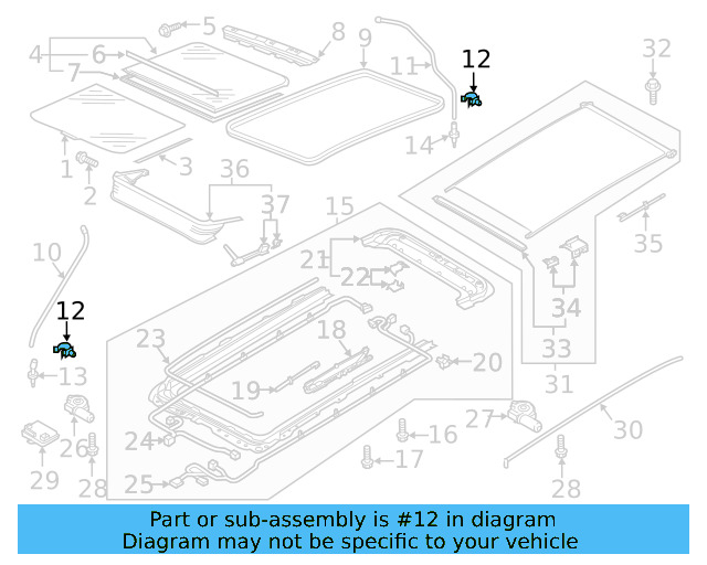 Sunroof Drain Hose Bracket 1K6-877-244 - View 36