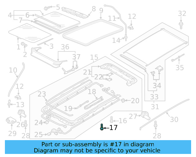 Sunshade Hardware Kit 8R0-898-057 - View 7