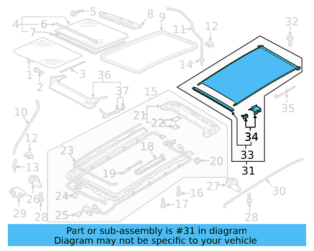 Sunshade 3G9-877-307-D-FG2