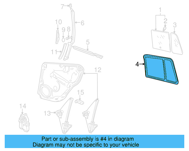Window Guide 1J6-839-431-C-B41 - View 2