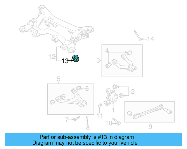 Engine Cradle Front Bushing 8D0-399-415-D