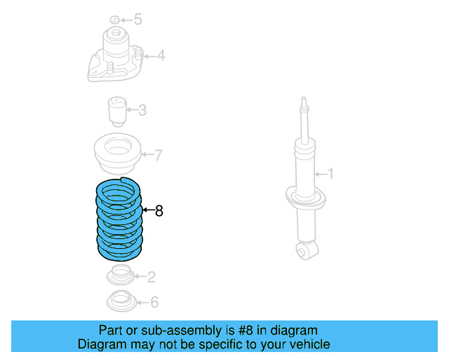 Coil Spring 8D0-411-105-CP - View 7
