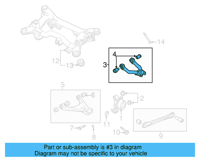 Engine Cradle Front Bushing 8D0-399-415-D - View 14