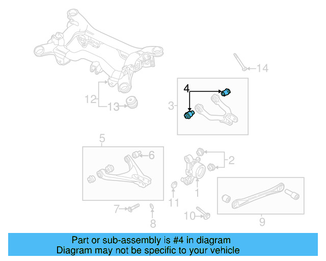 Control Arm Bushing 8E0-505-185-C - View 3