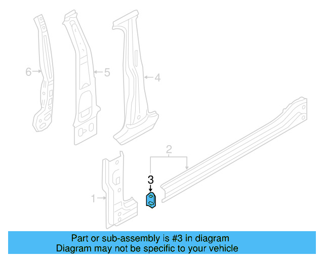 Inner Rocker Reinforced Plate 5G4-810-848-B - View 8