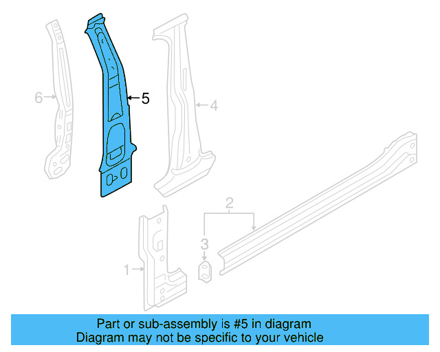 Inner Center Pillar 5G4-809-444 - View 14