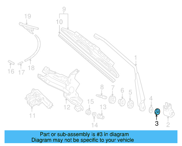 Wiper Arm Nut 7D0-955-243 - View 12