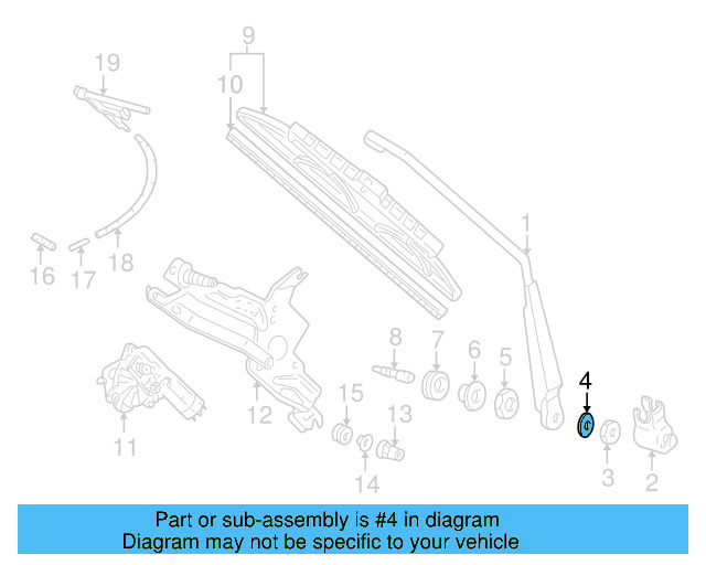 Wiper Arm Washer N-011-558-13 - View 7
