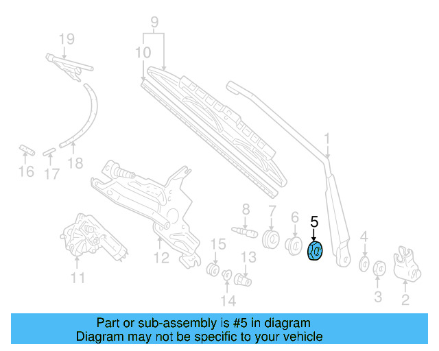 Wiper Arm Nut N-011-151-3