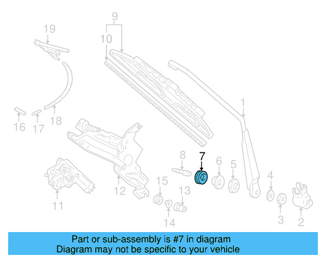 Wiper Arm Grommet N-904-655-01 - View 6