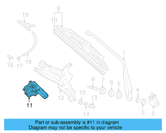 Rear Motor 6X0955711C