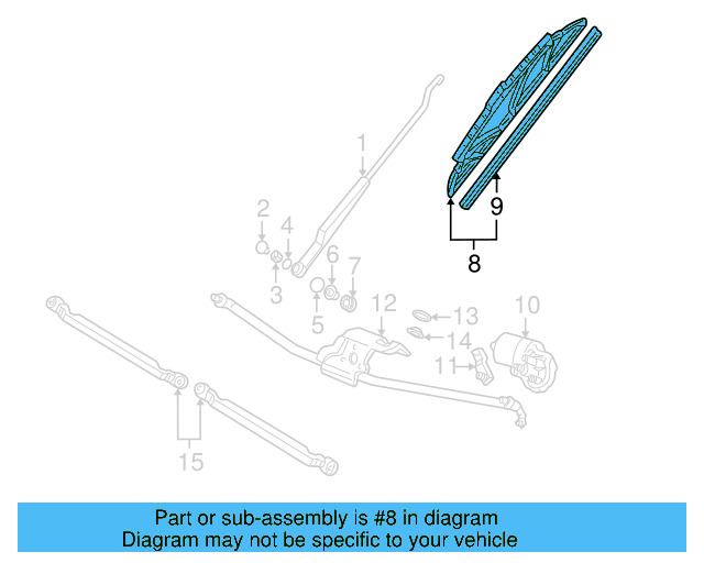 Wiper Blade 357-955-425-D - View 4