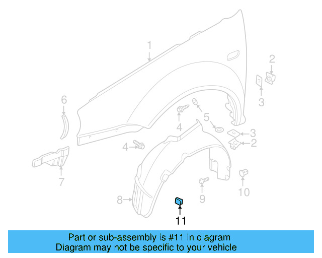 Fender Liner Retainer Nut N-908-338-01 - View 207