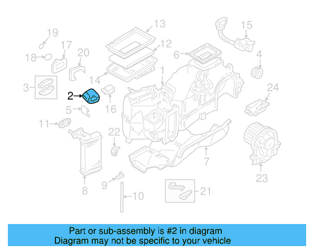 AC & Heater Case Upper Seal 1H0-819-165 - View 37