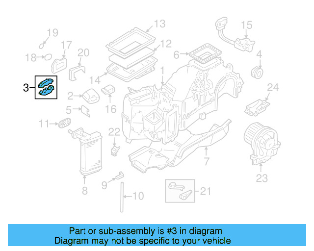 AC & Heater Case Upper Seal 1H0-819-165 - View 34